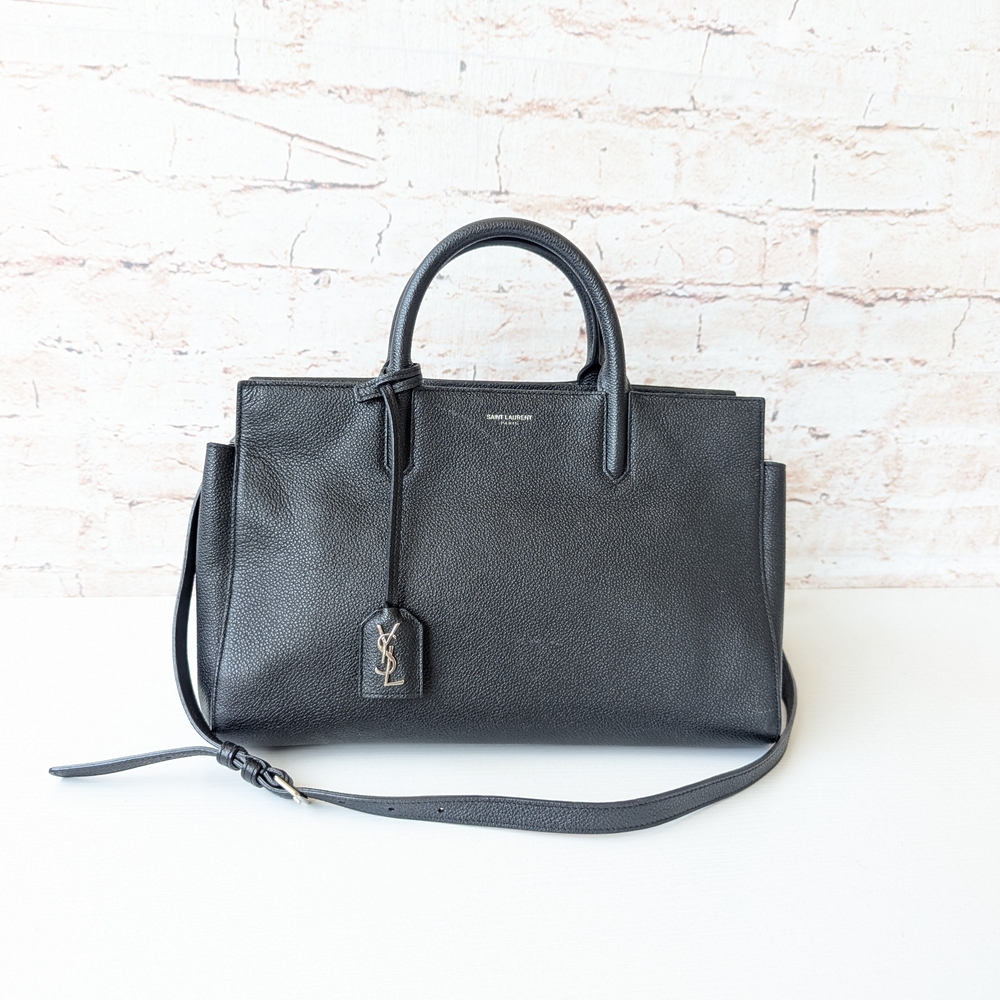 Yves Saint Laurent Paris Cabas Rive Gauche Leather Shoulder, crossbody Handbag - Picture 5 of 16